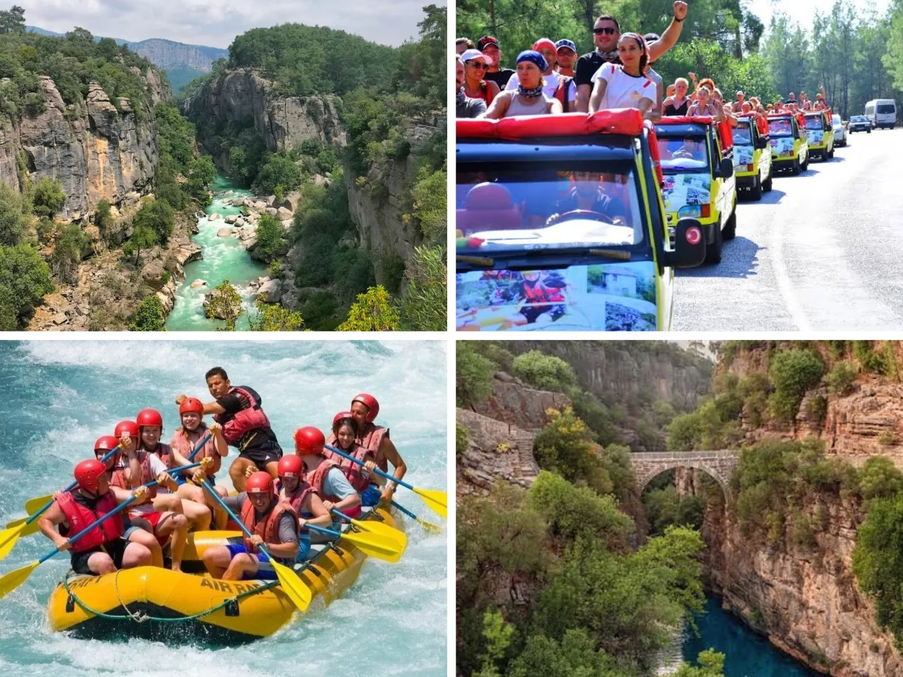 Rafting + Köprülü Kanyon + Cabrio Safari